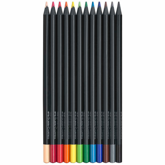 FABER CASTELL Farbstifte Black Edition 12 Farben