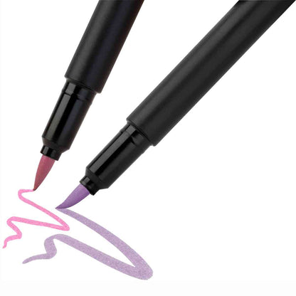 FABER CASTELL Fasermaler Black Edition 6 Stück mit Pinselspitze 1-2mm