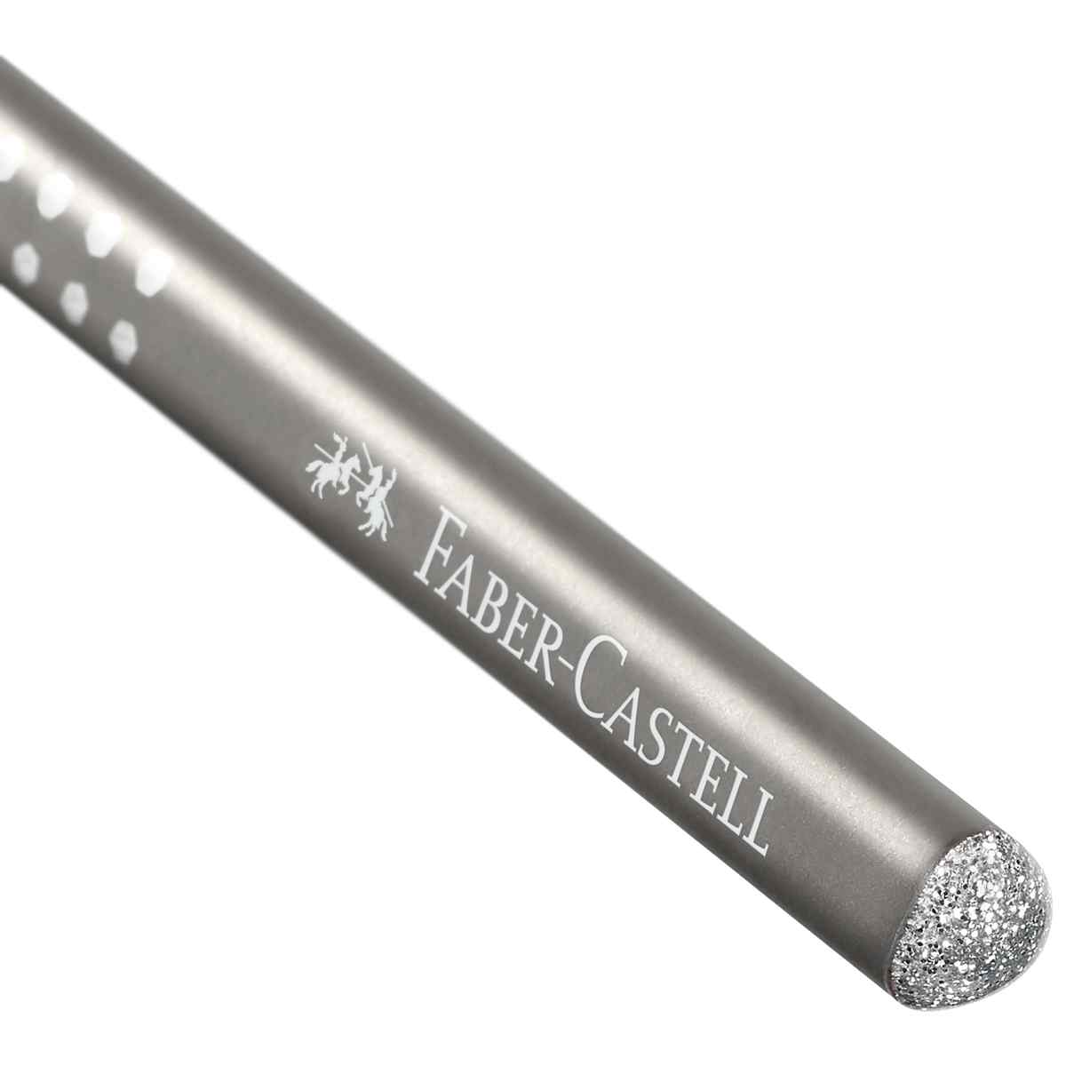 FABER CASTELL Bleistifte GRIP SPARKLE pearl gold | silber | bordeaux -SPARPACK-