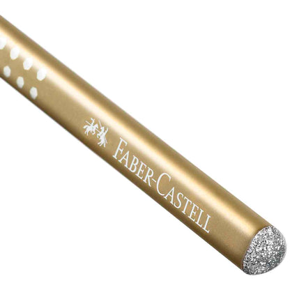 FABER CASTELL Bleistifte GRIP SPARKLE pearl gold | silber | bordeaux -SPARPACK-