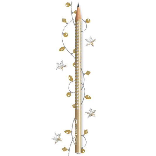 FABER CASTELL Bleistift Grip Sparkle Pearl gold