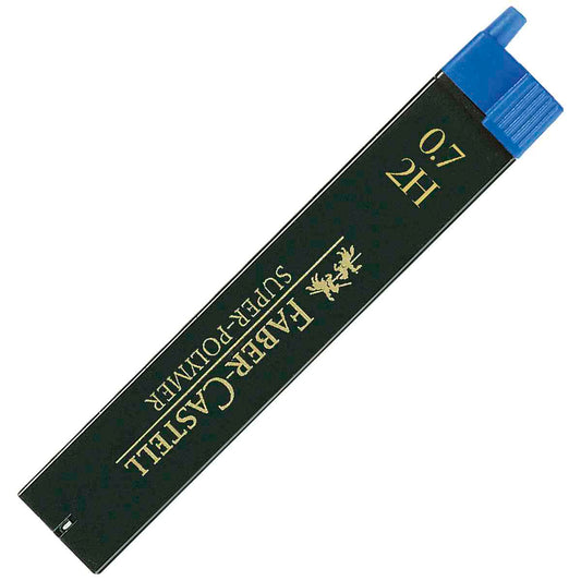 FABER CASTELL Bleistiftmine SUPER-POLYMER 0,7mm 2H 12 Stück