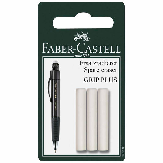 FABER CASTELL Ersatzradierer für Grip Plus 1307 und 1314, 3 Stück