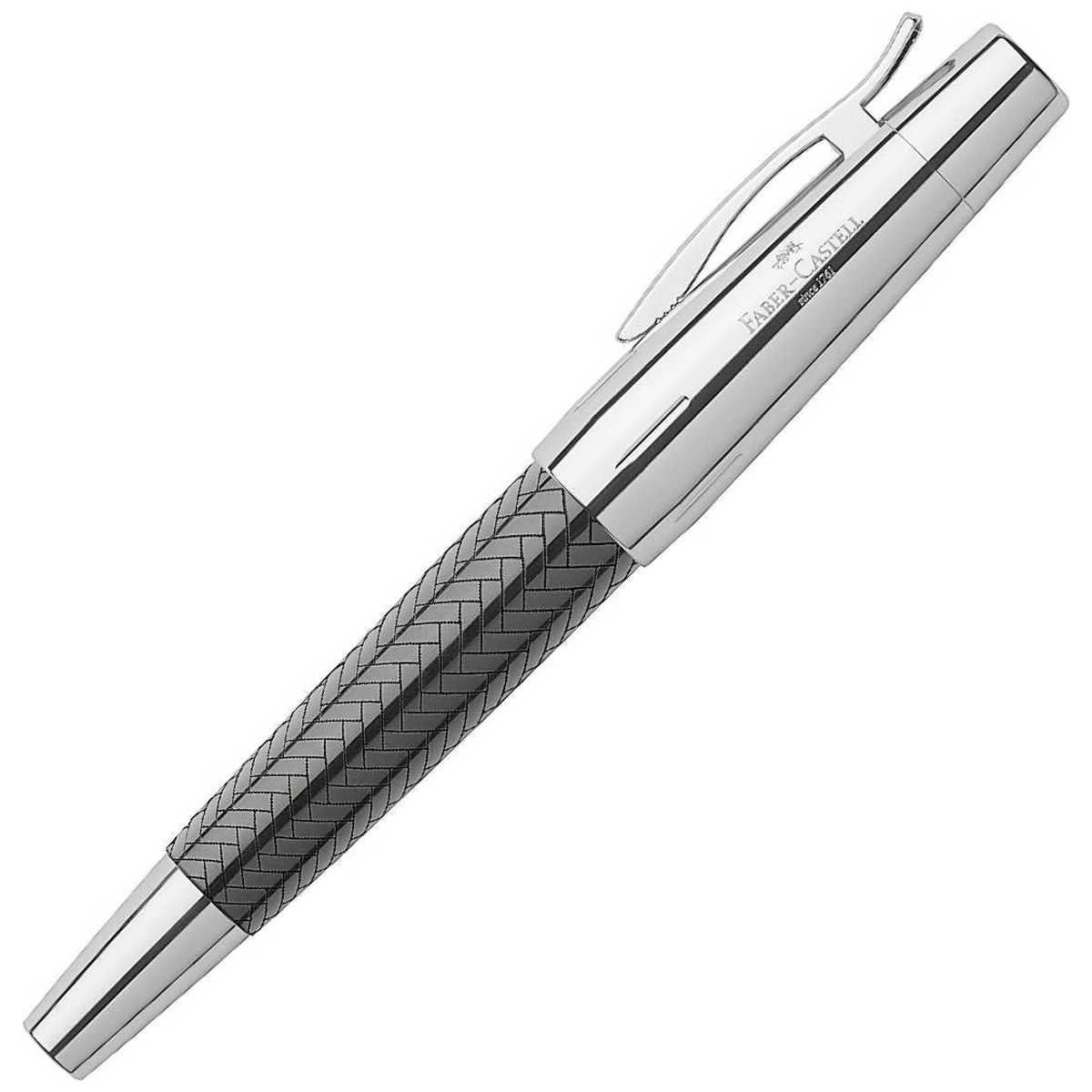 FABER CASTELL Füllhalter M e-motion Edelharz parkett schwarz / chrom