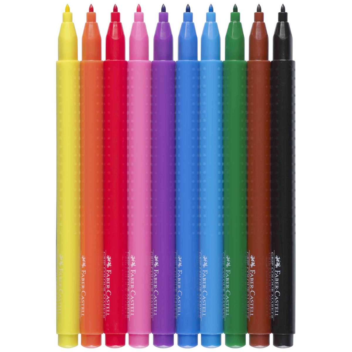 FABER CASTELL Filzstift Colour Grip MARKER 10 Farben 1,5-3mm