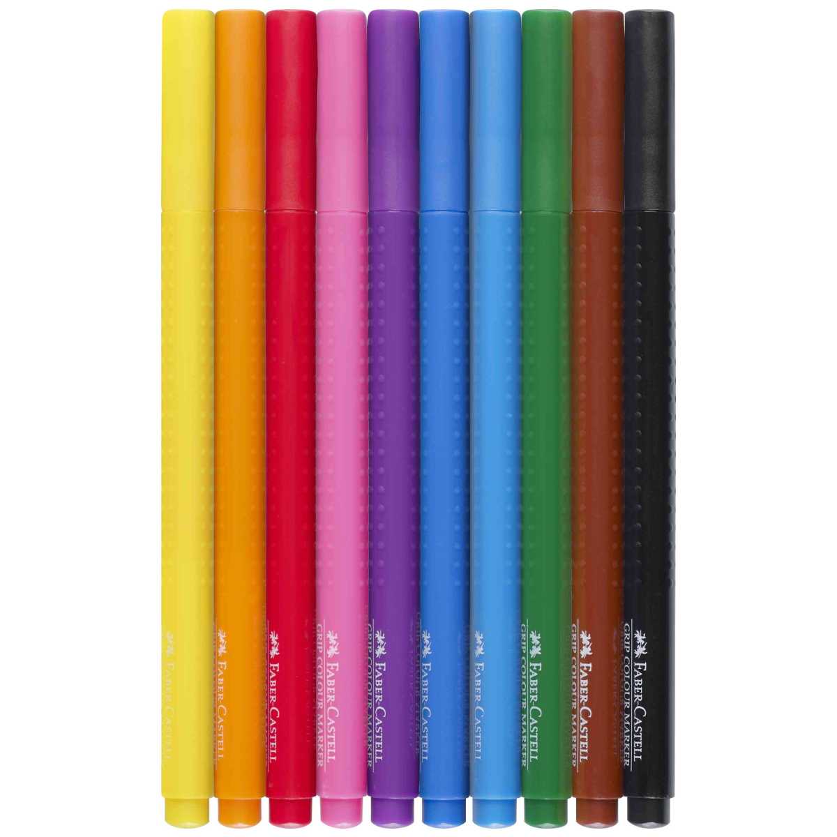 FABER CASTELL Filzstift Colour Grip MARKER 10 Farben 1,5-3mm