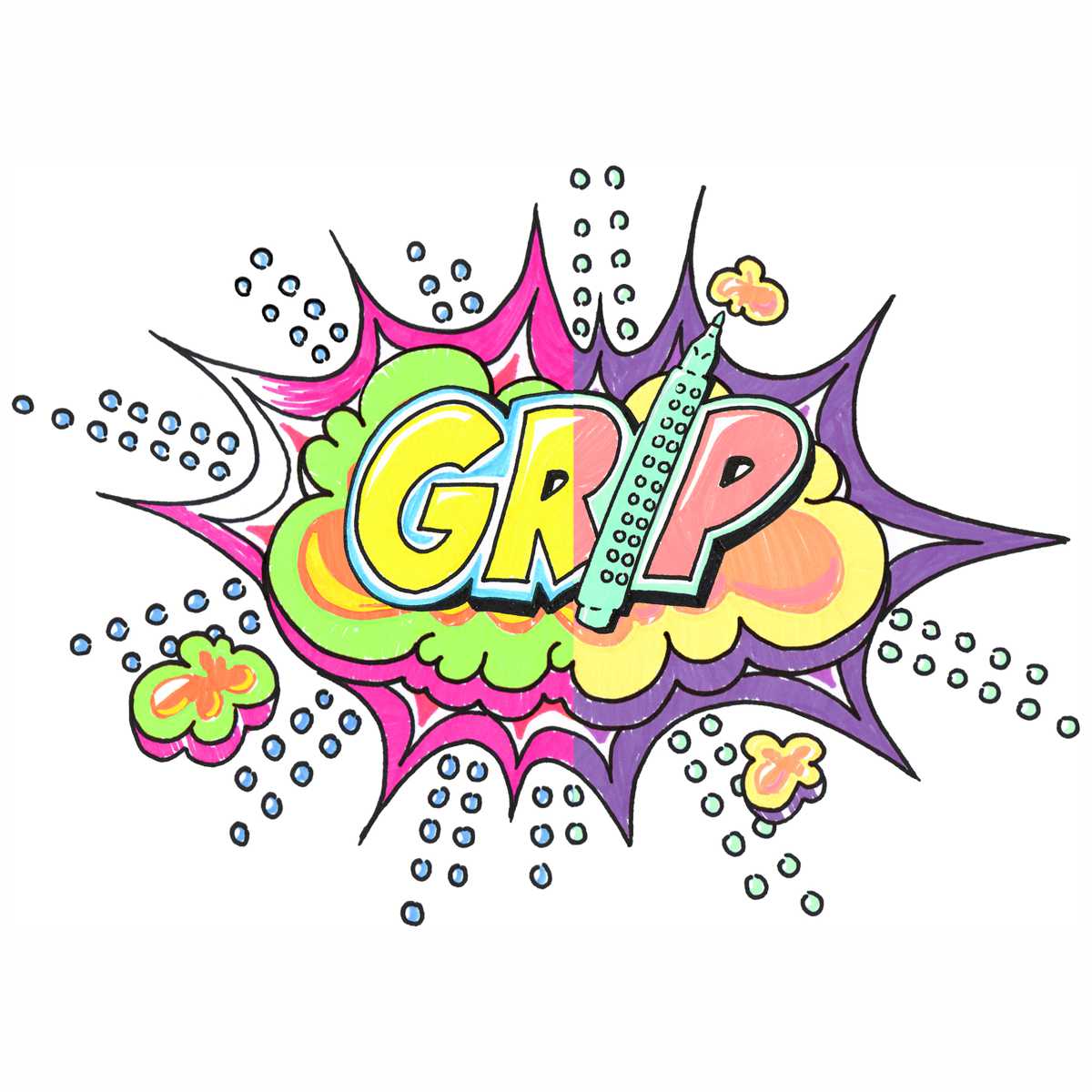 FABER CASTELL Filzstift Grip Neon + Pastell 10 Farben Etui