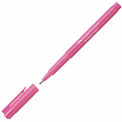 FABER CASTELL Fineliner 1554 BROADPEN 0,8mm past.purpurrosa