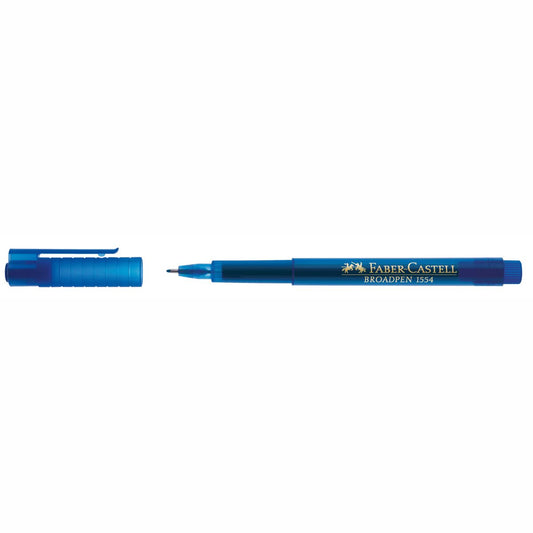 FABER CASTELL Fineliner 1554 BROADPEN 0,8mm blau