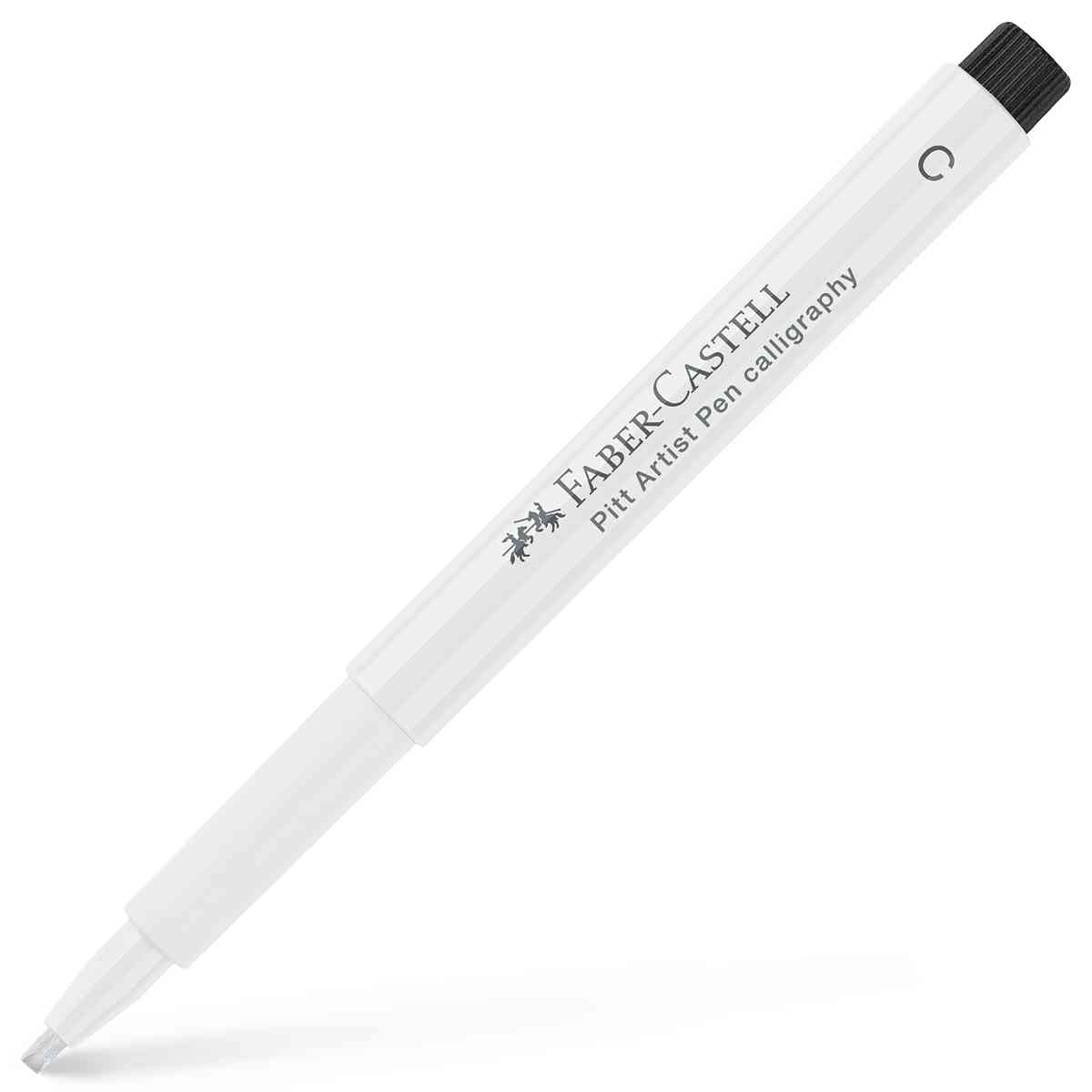 FABER CASTELL Tuschestift PITT ARTIST PEN Calligraphy C weiss Farbe: 101