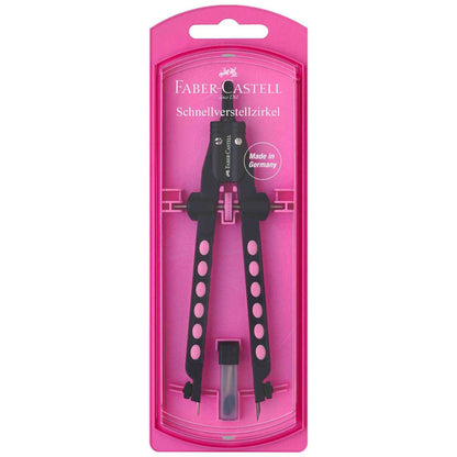 FABER CASTELL Schnellverstell-Zirkel Factory Neon '23 farbig sortiert