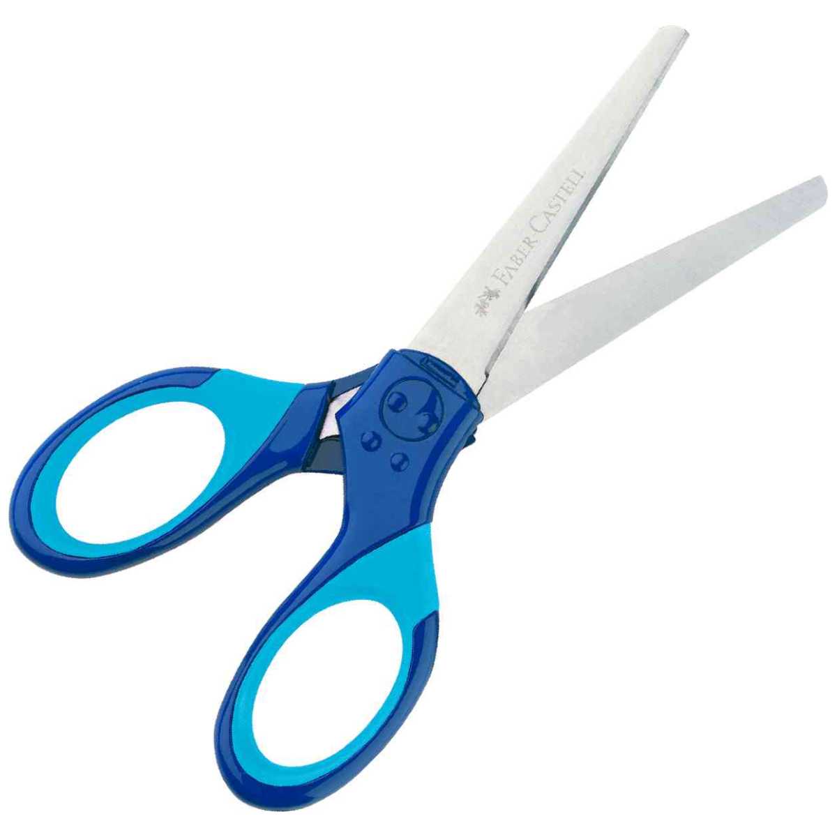 FABER CASTELL Schulschere GRIP mit Klingenschutz 13,5cm blau