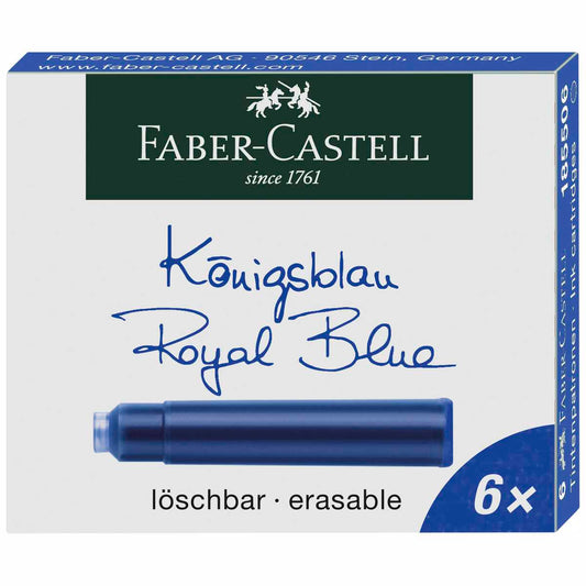 FABER CASTELL Tintenpatronen Standard königsblau 6 Stück
