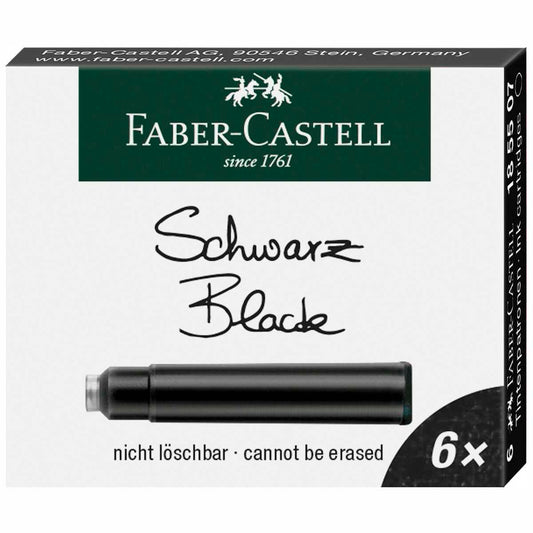 FABER CASTELL Tintenpatronen Standard schwarz 6 Stück