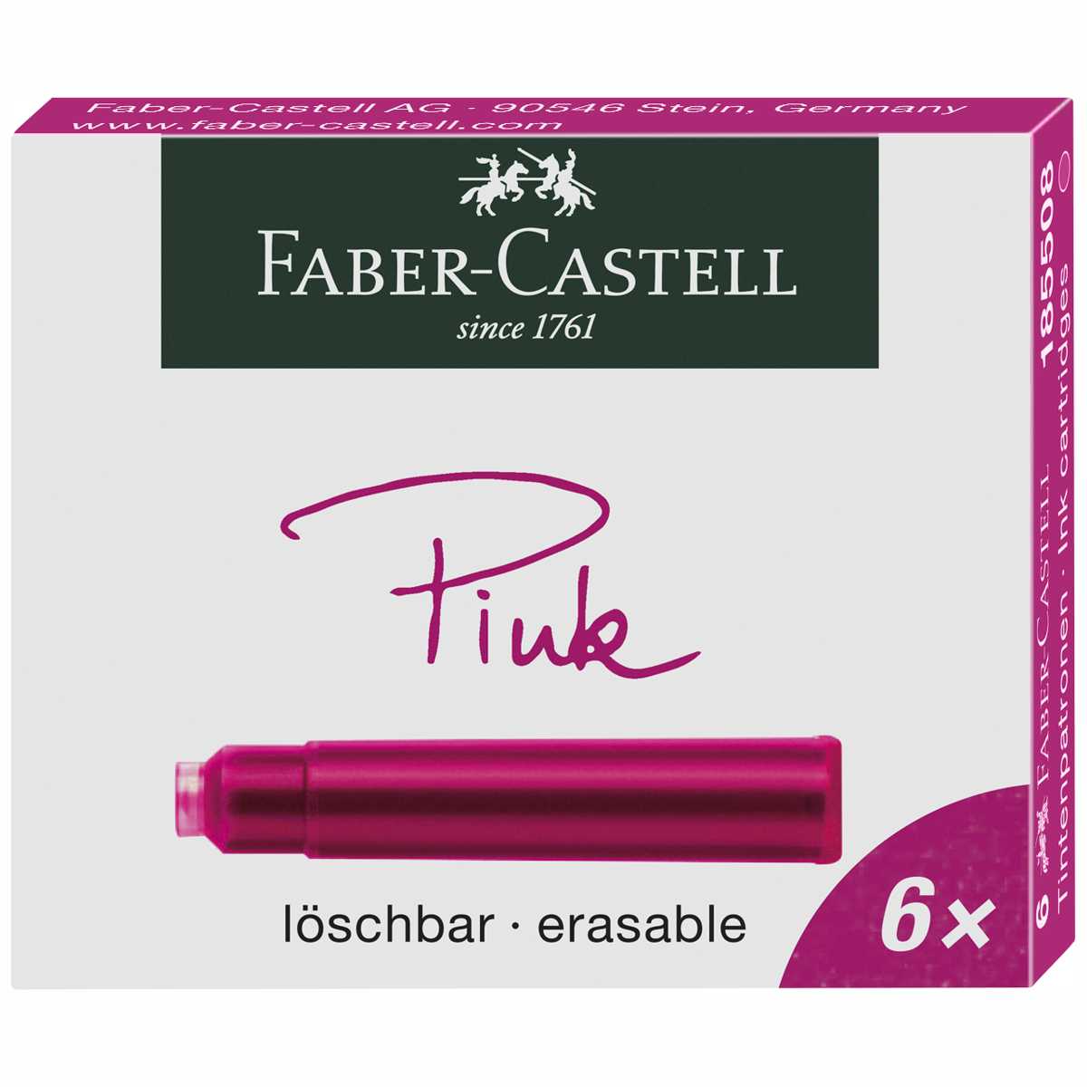 FABER CASTELL Tintenpatronen Standard pink 6 Stück