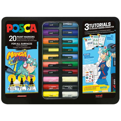 POSCA Marker UNI Groovy Colours Set 20 Stück PC-1M PC-3M PC-7M
