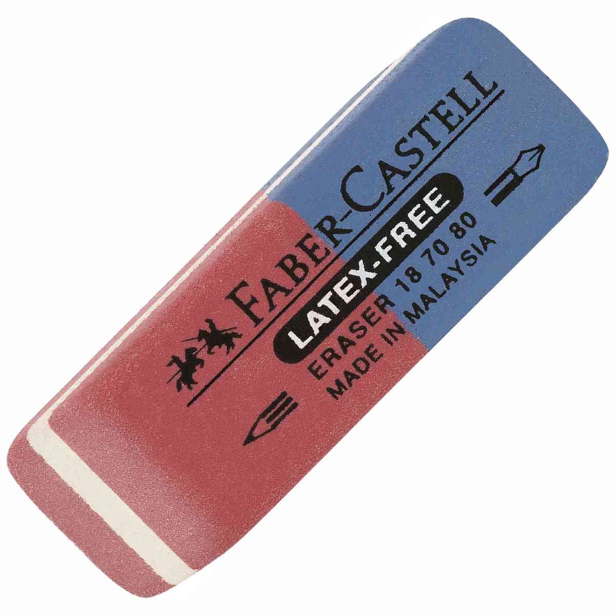 FABER CASTELL Radiergummi LATEX-FREE 7070-80 rot / blau