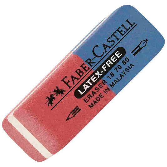 FABER CASTELL Radiergummi LATEX-FREE 7070-80 rot / blau