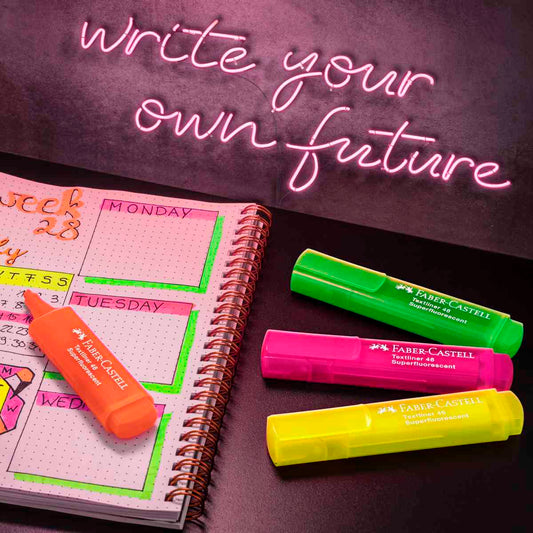 FABER CASTELL Textmarker Textliner 46 Neon 4 Farben