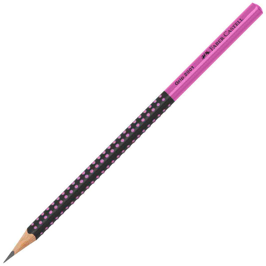 FABER CASTELL Bleistift GRIP 2001 Nr. 2 1/2 HB schwarz / pink