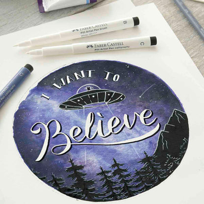 FABER CASTELL Tuschestift PITT ARTIST PEN 2,5mm weiß Farbe: 101