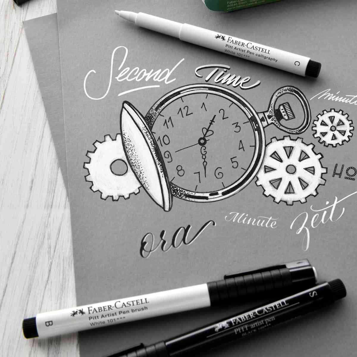 FABER CASTELL Tuschestift PITT ARTIST PEN 2,5mm weiß Farbe: 101