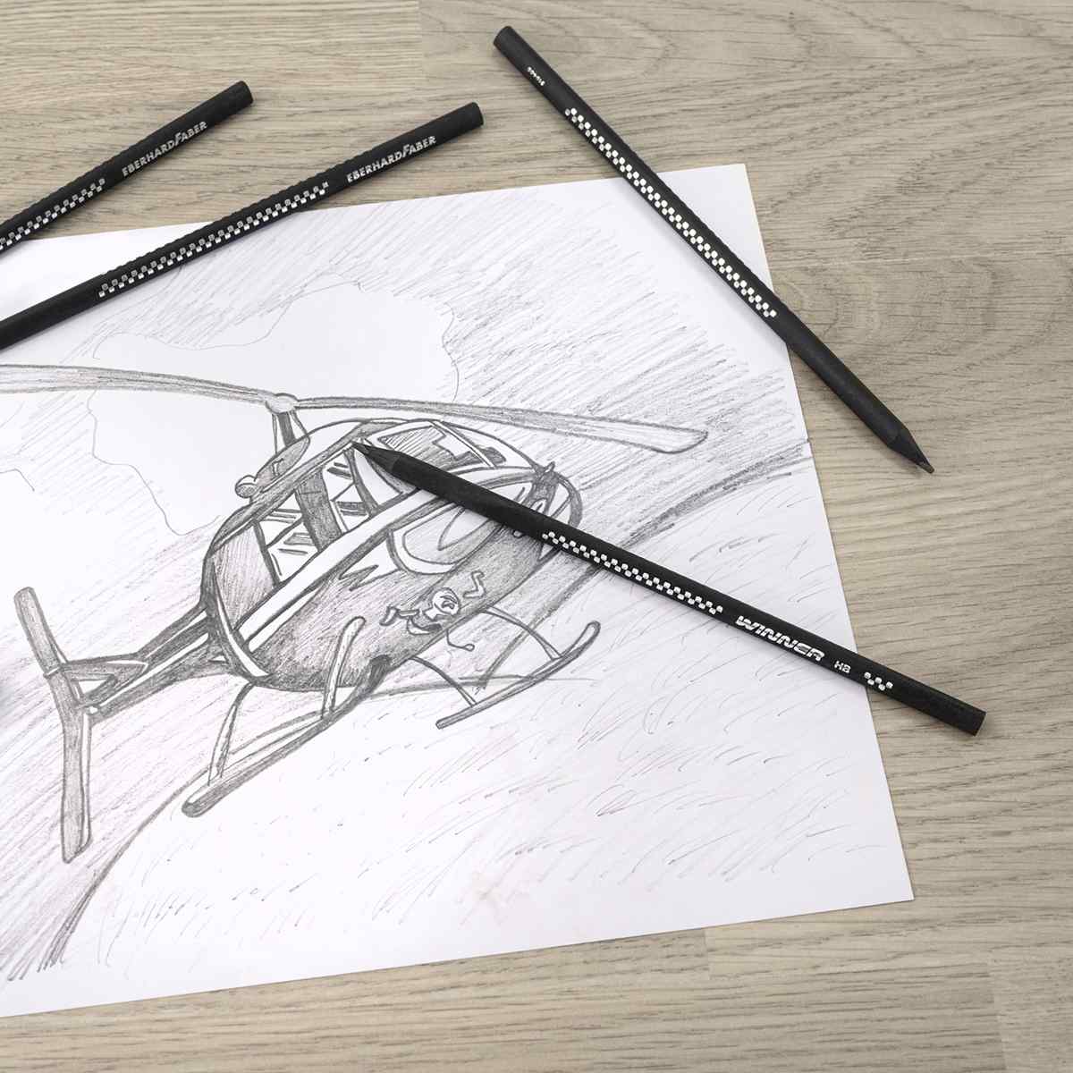 EBERHARD FABER 6x Design Bleistifte -SPARPACK- + Radierer GRATIS