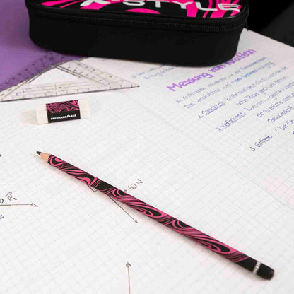 EBERHARD FABER 3x Design Bleistifte -SPARPACK- + Radierer neonpink