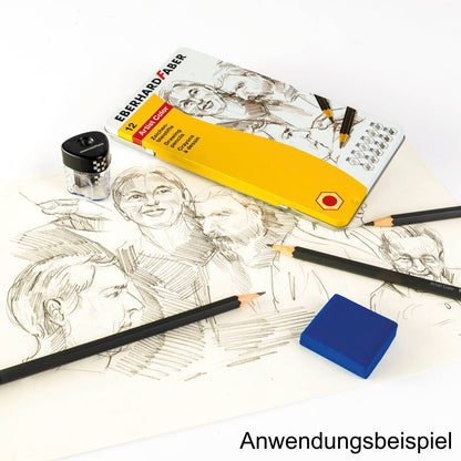 EBERHARD FABER Schreib- und Zeichenbleistifte Set 12 Stück 5H-6B
