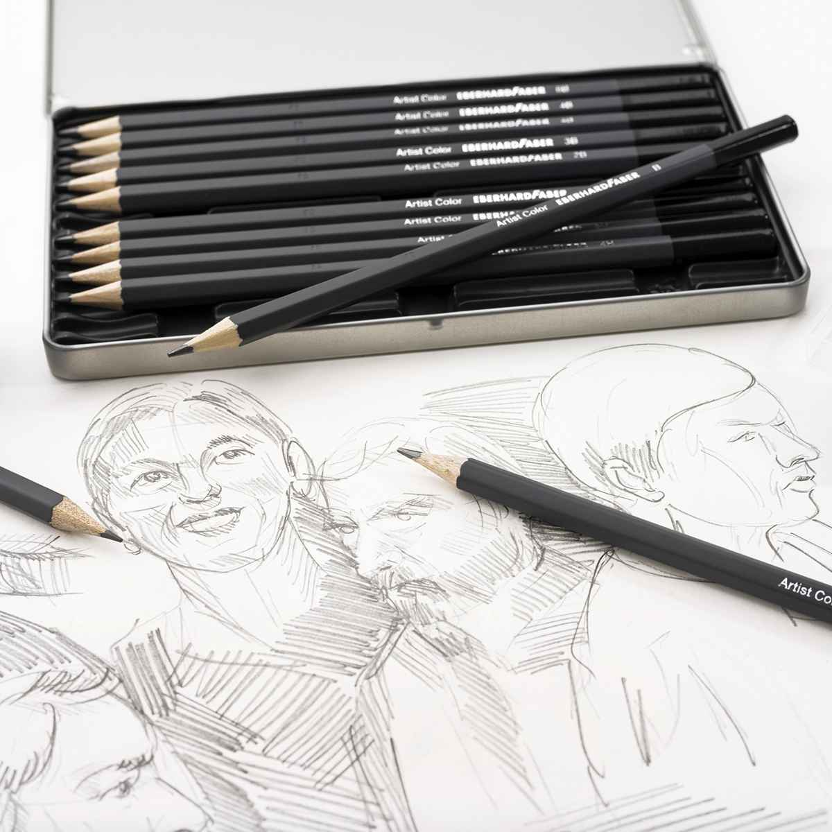 EBERHARD FABER Bleistift Artist Color schwarz 3H