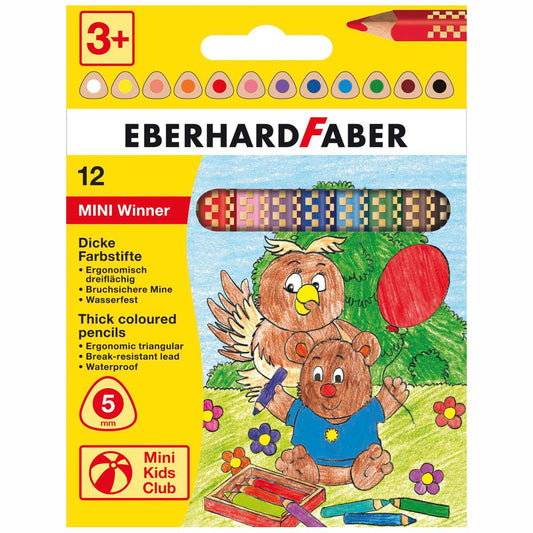 EBERHARD FABER Farbstift Mini Winner Jumbo kurz 12 Farben