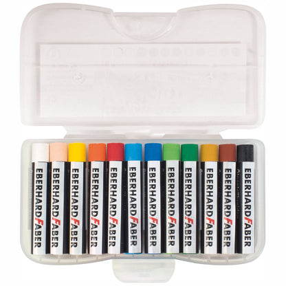 EBERHARD FABER Ölpastellkreide 12er Plastikbox
