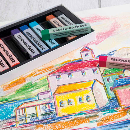 EBERHARD FABER Soft Pastellkreiden 12 Farben im Kartonetui