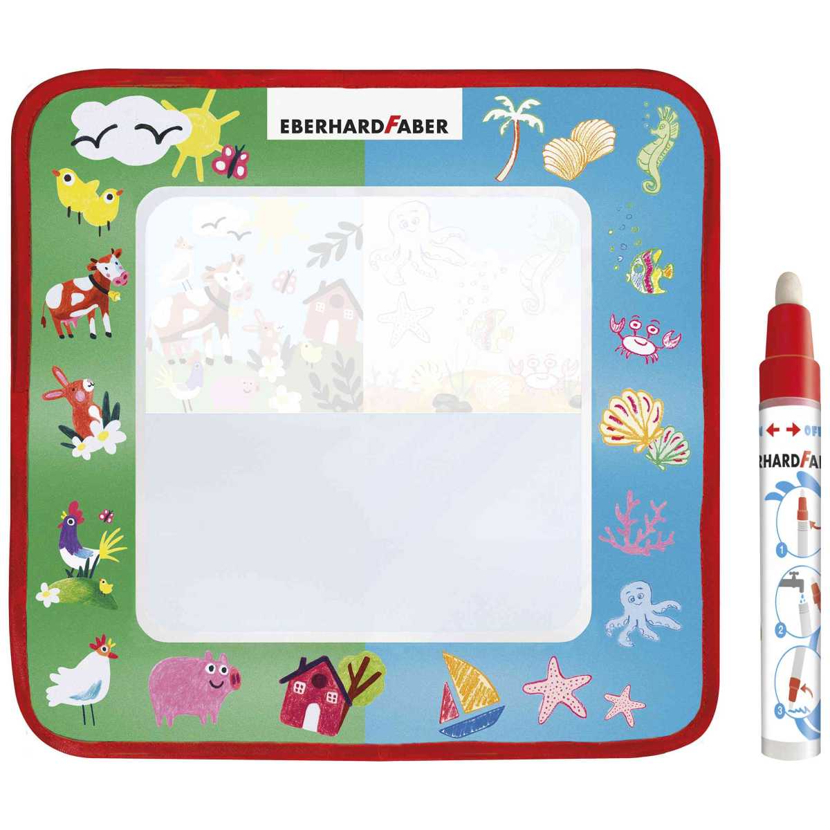EBERHARD FABER Aqua Fun Malmatte 32x32cm + Wassermarker