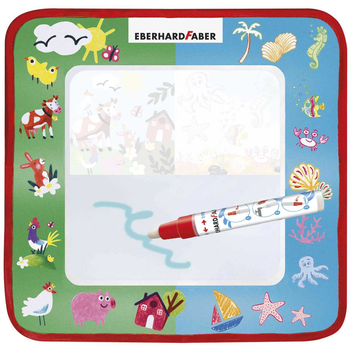EBERHARD FABER Aqua Fun Malmatte 32x32cm + Wassermarker