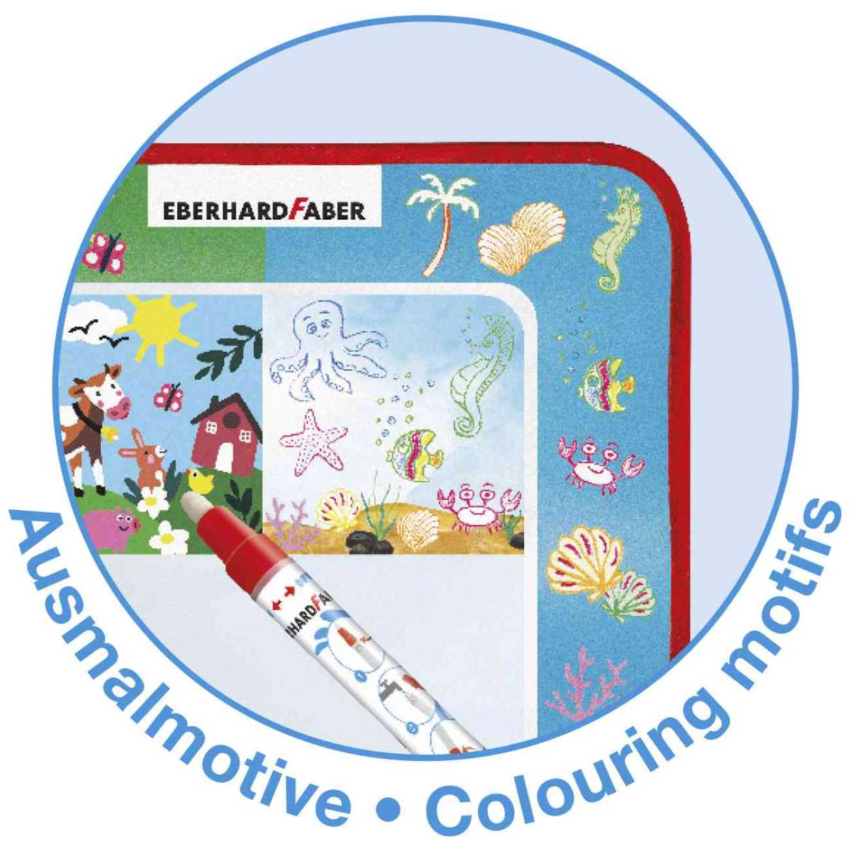 EBERHARD FABER Aqua Fun Malmatte 32x32cm + Wassermarker