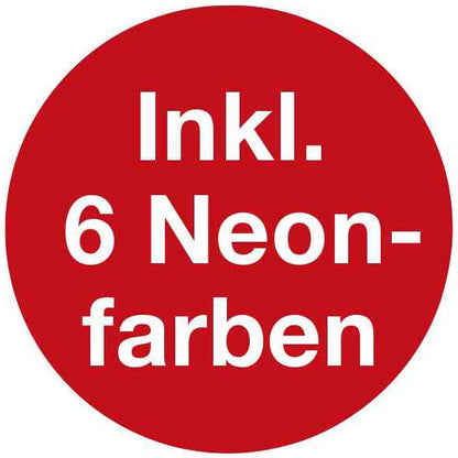 EBERHARD FABER Tafelkreide eckig 12mm neon + basic 12 Stück, Länge 90mm