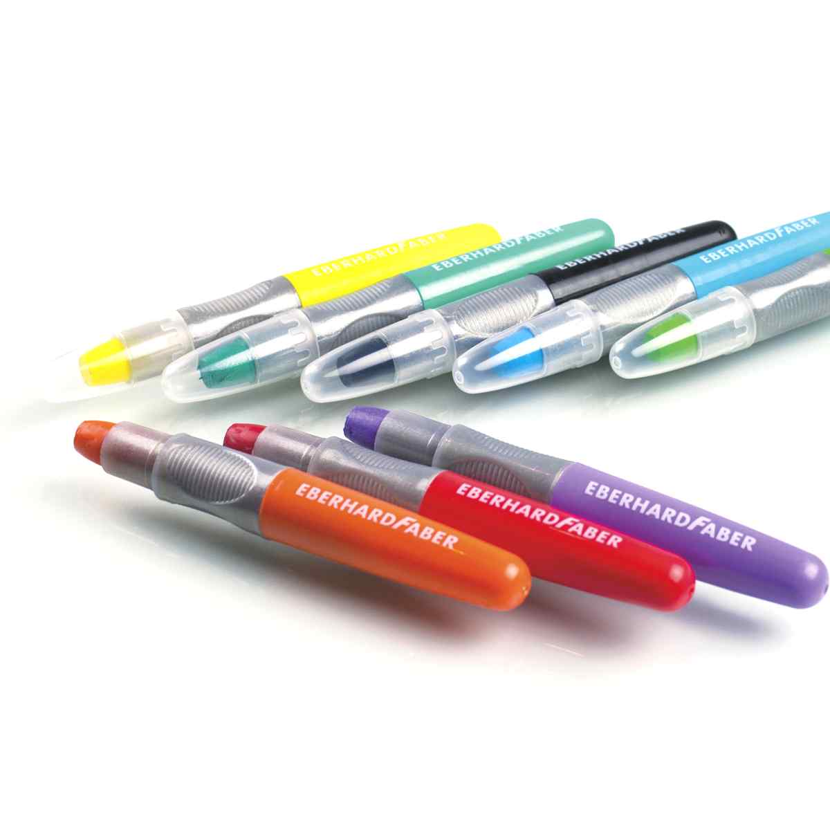 EBERHARD FABER Fenstermalstift Gelmalstifte Classic + Metallic 12 Farben im Kartonetui