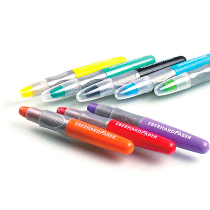 EBERHARD FABER Fenstermalstift Gelmalstifte Classic + Metallic 12 Farben im Kartonetui