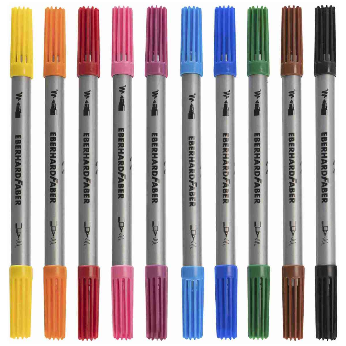 EBERHARD FABER Filzstifte Doppelfasermaler 10 Farben