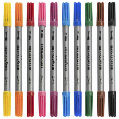 EBERHARD FABER Filzstifte Doppelfasermaler 10 Farben
