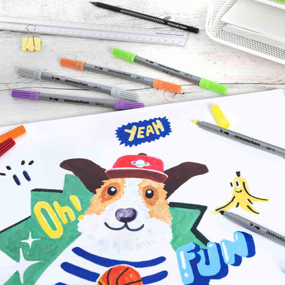 EBERHARD FABER Fasermaler doppelt COLORI 30 Farben incl. NEON und PASTELL