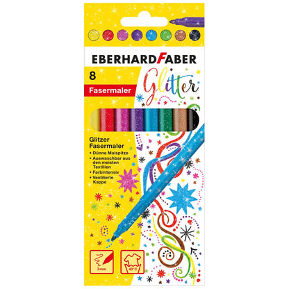 EBERHARD FABER Fasermaler metallic / glitter 8 Stück ca. 3mm