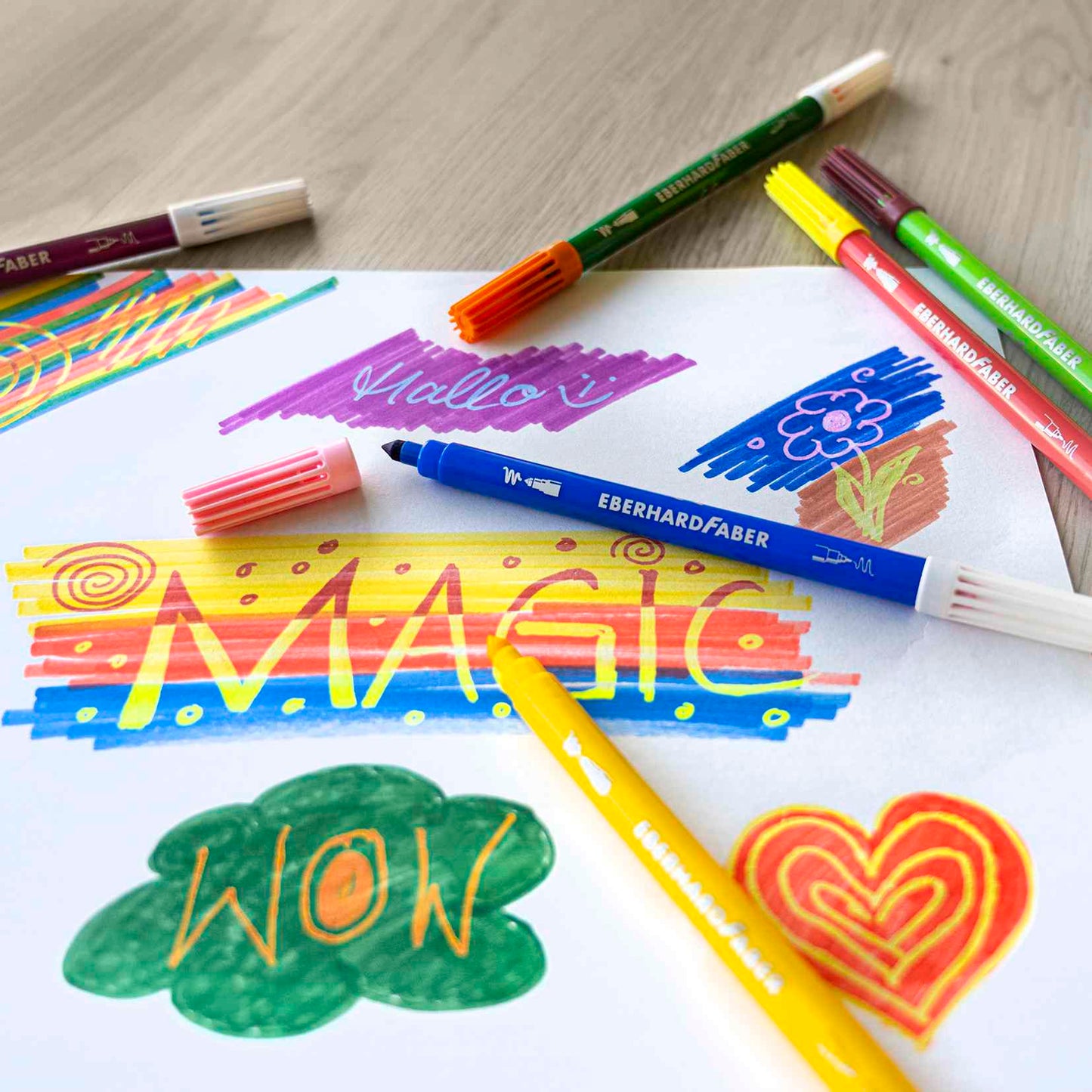EBERHARD FABER Fasermaler Zauber-Marker 10 Stifte = 20 Farben