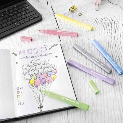 EBERHARD FABER Textmarker Slim 1-4mm Pastell 6 Stück