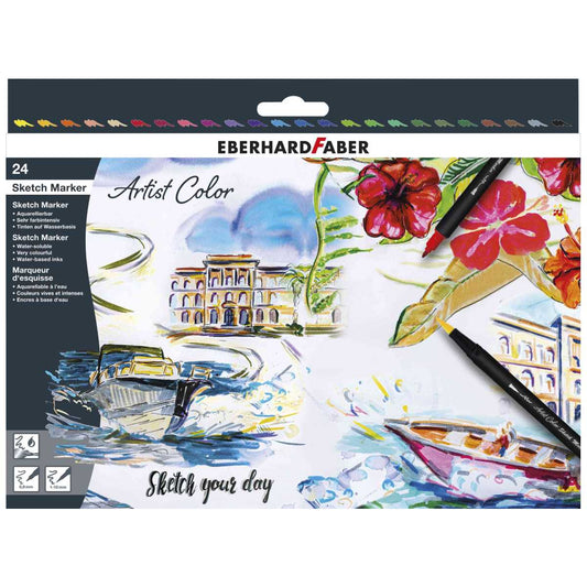 EBERHARD FABER Sketch Marker | Pinselmaler Artist Color 24 Farben
