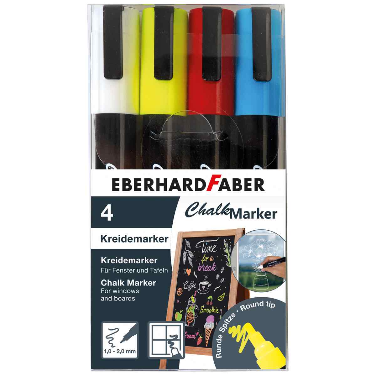 EBERHARD FABER Kreidemarker 4 Stück 1-2mm