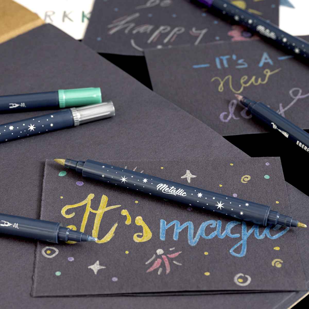 EBERHARD FABER Metallic Marker Duo 6 Farben 0,8 und 1-10mm