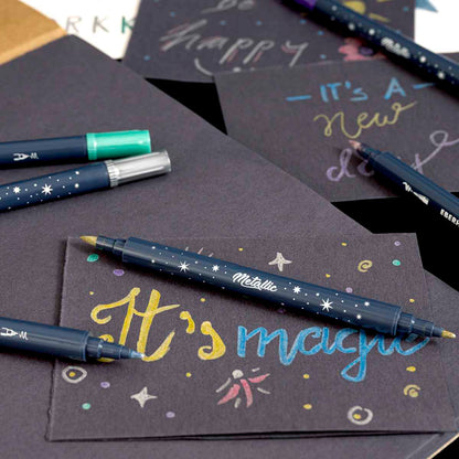 EBERHARD FABER Metallic Marker Duo 6 Farben 0,8 und 1-10mm