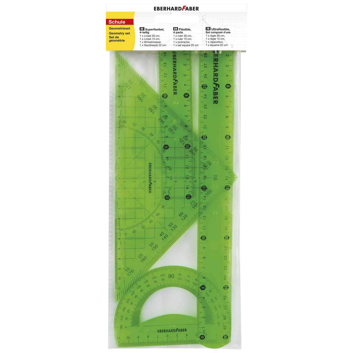 EBERHARD FABER Geometrieset 4-teilig grün superflexibel